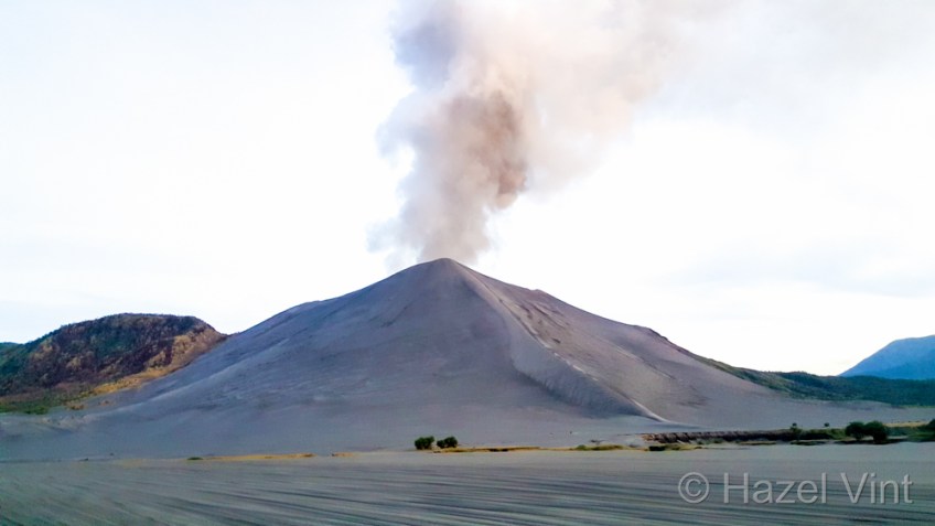 Yasur Volcano from the ash plane